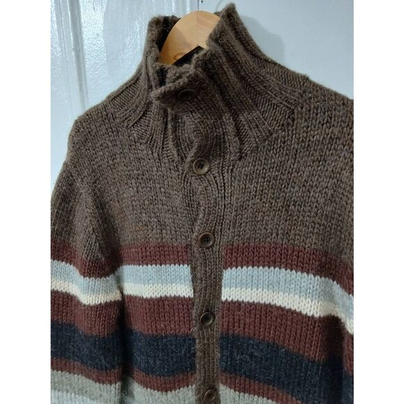 Vtg 90's banana Republic Women large sweater mohair mockneck brown earthtone - Picture 3 of 7